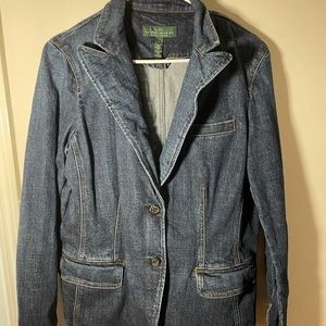 Lauren Ralph Lauren Denim Blazer dark wash